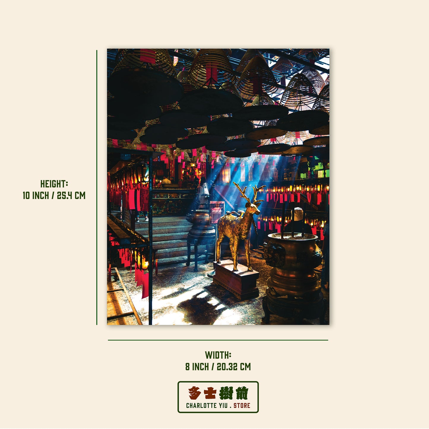 Hong Kong Man Mo Temple Photography Print -Farewell Collection