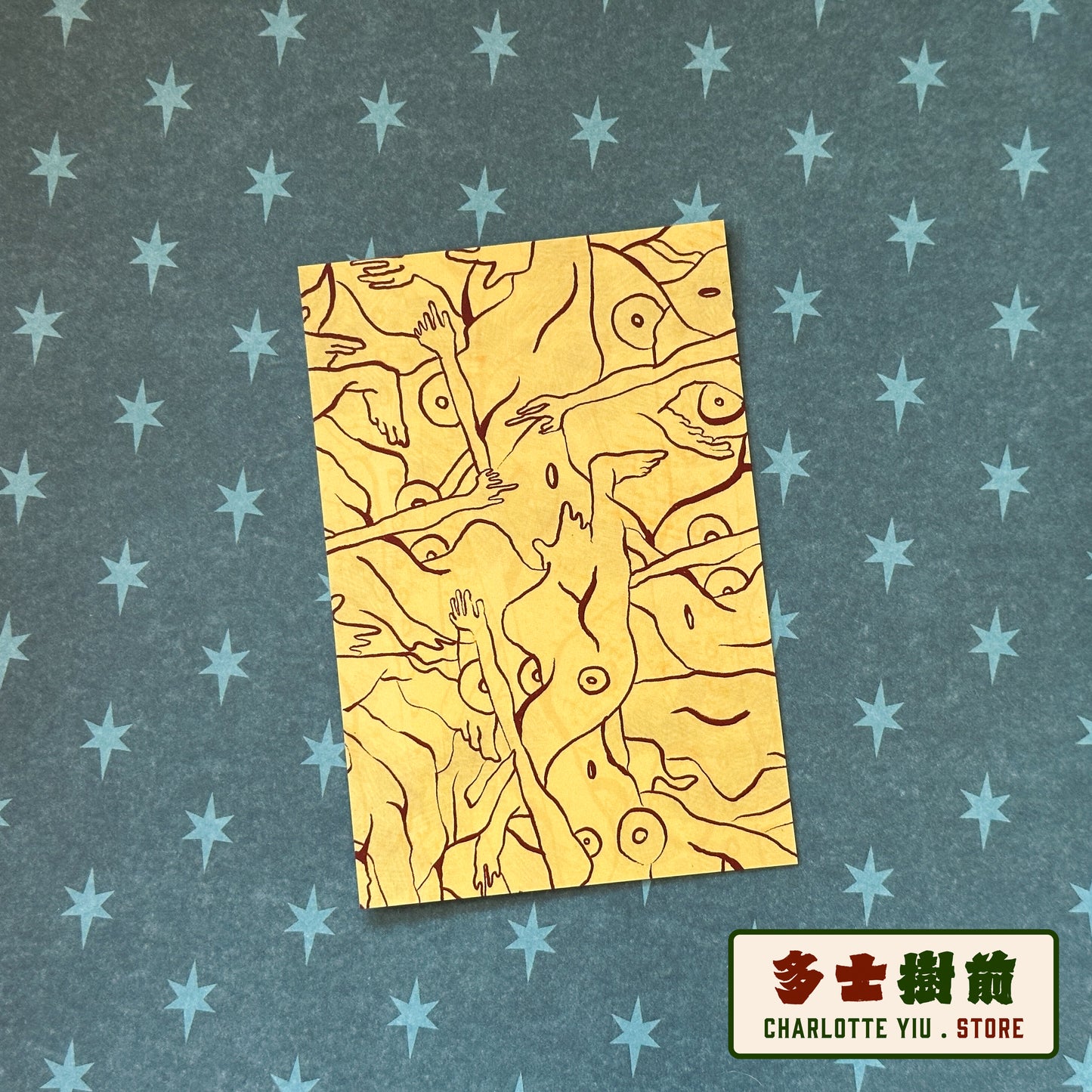 Abstract Figure Postcard -Farewell Collection