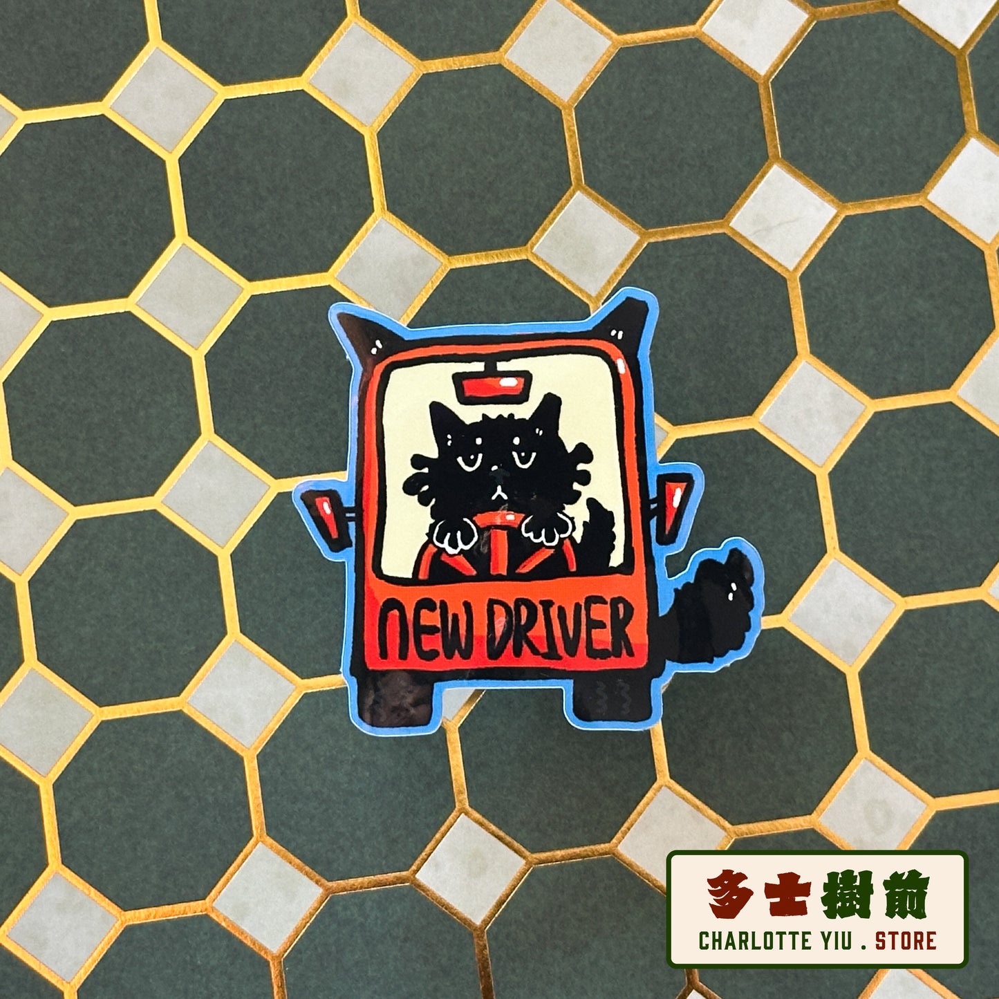 New Driver Cat Sticker