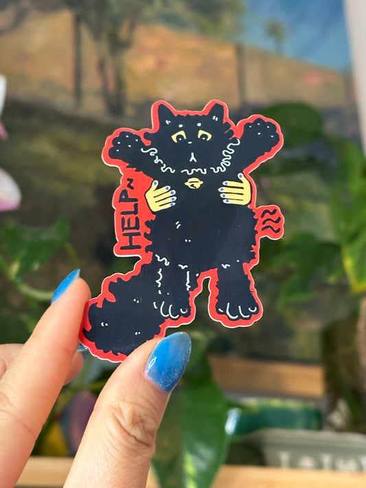 Help Cat Sticker