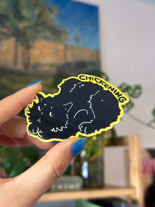 Chickening Cat Sticker