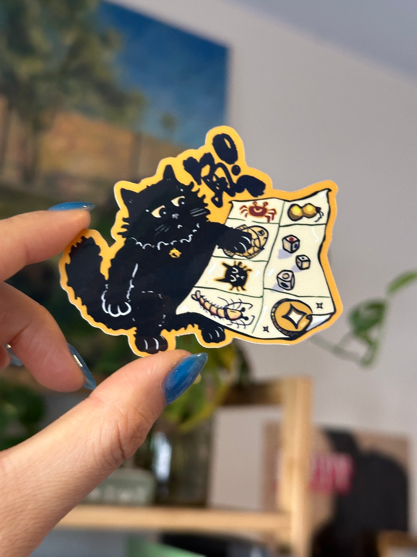 Fish! 魚蝦蟹 Gambling Cat Sticker