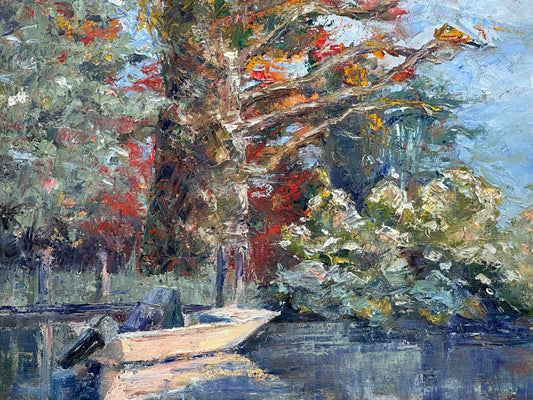 Little Florida Bayou Boat - Original Oil Painting