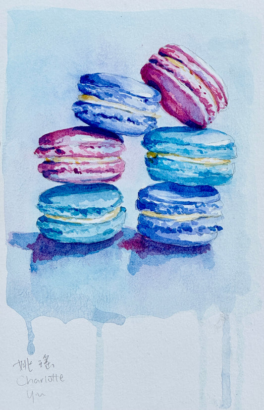 Macaron - Original Watercolor Painting