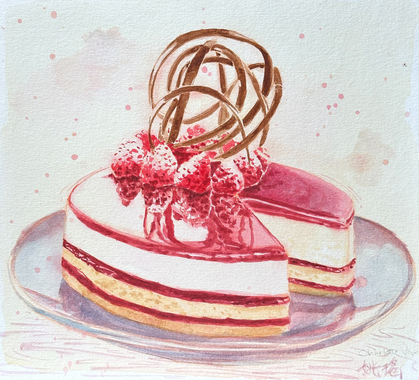 Cake - Original Watercolor Painting