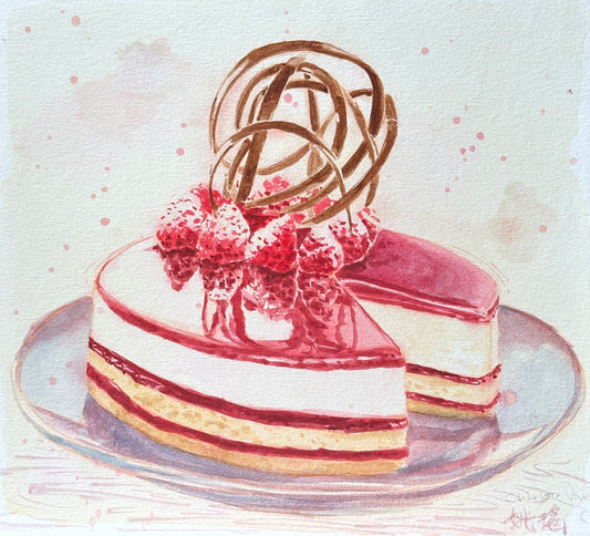 Cake - Original Watercolor Painting