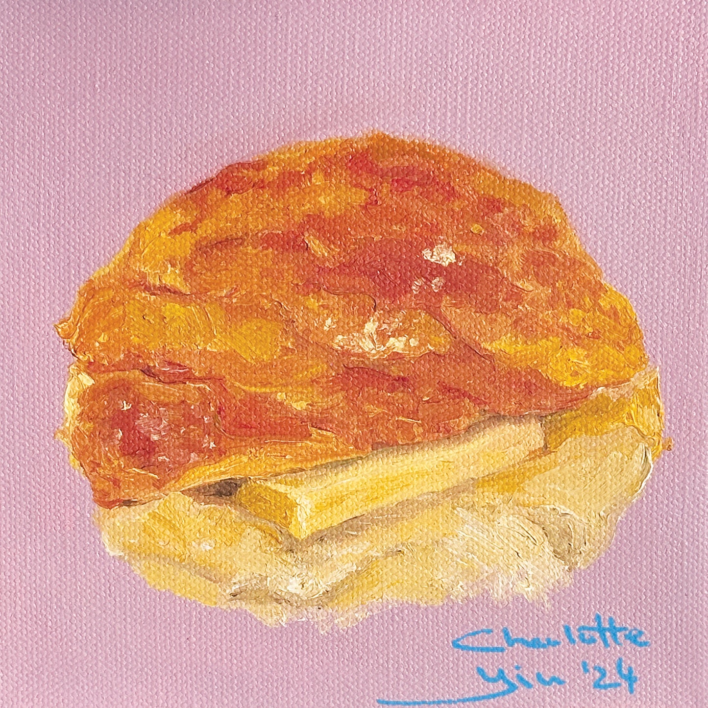 Pineapple Bun 菠蘿包 002 - Original Oil Painting