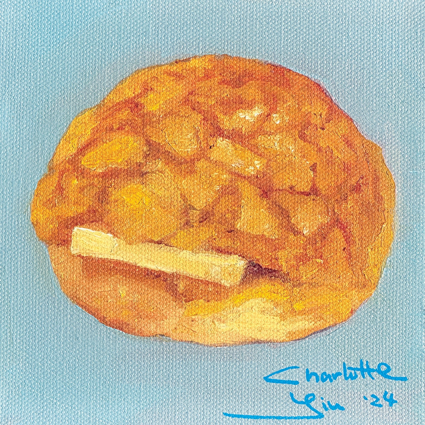 Pineapple Bun 菠蘿包 004 - Original Oil Painting